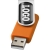 Rotate doming USB stick 4GB oranje/ zilver