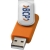 Rotate doming USB stick 4GB oranje/ zilver