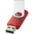 Rotate translucent USB stick 2GB rood
