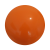 Plastic bal 22 cm - druk op 4 posities oranje