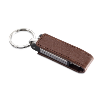 Afbeelding van relatiegeschenk:Magring Memory stick in leren hoes 4GB