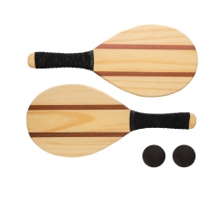 Houten frescobol tennis set bedrukken