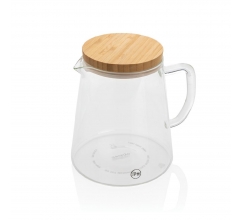 Ukiyo borosilicaatglazen karaf met bamboe deksel 1,2L bedrukken